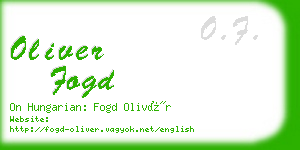 oliver fogd business card